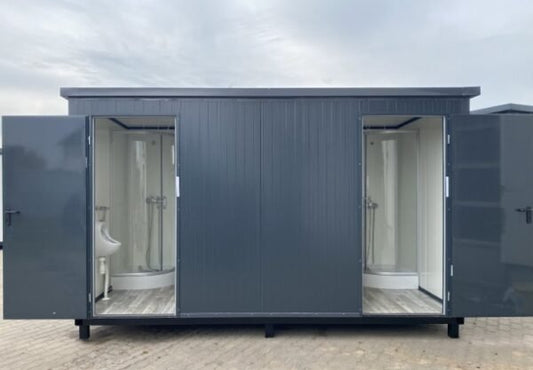 Sanitärcontainer 4x2m Doppel-WC mit Duschen