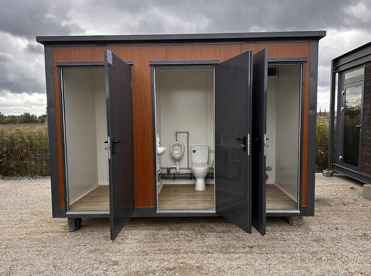 Sanitärcontainer-Toilettenpavillon mit Dreifachkabine