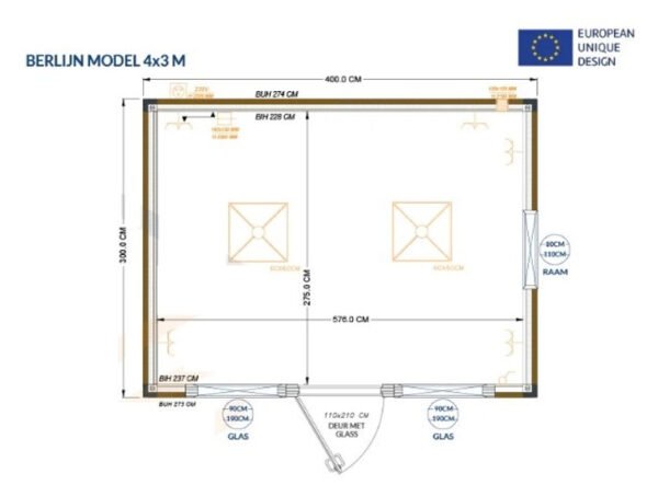Bürocontainer 4×3 Meter