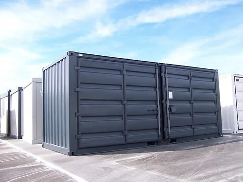 Container 15′ Lagerung mit offener Seite