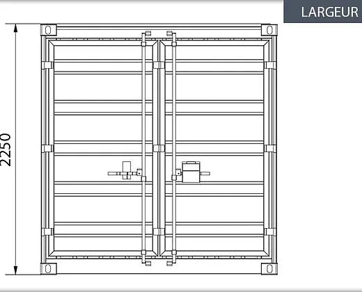 15 Fuß Container mit Elektroinstallation, Lüftungsgittern und Schlüsselschloss