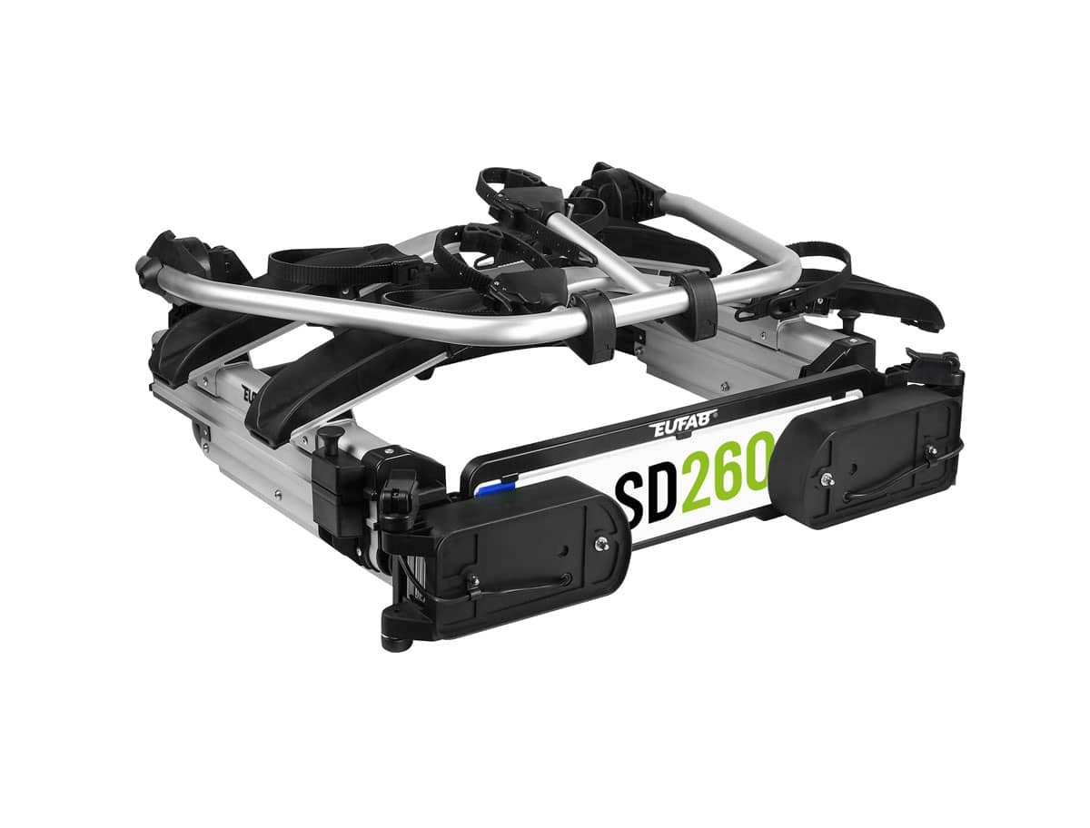 EUFAB SD260 Fahrradträger für 2 Räder Hecktüren 11596 inkl. Tasche