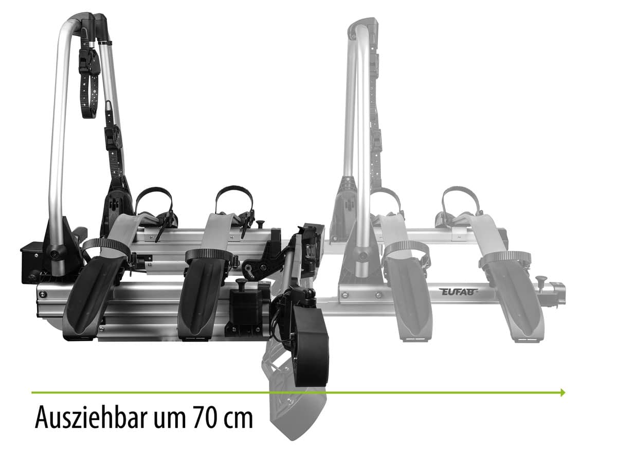 EUFAB SD260 Fahrradträger für 2 Räder Hecktüren 11596 inkl. Tasche