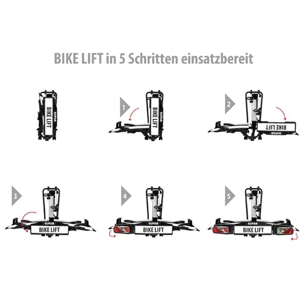 Fahrradträger EUFAB Bike Lift 11554 elektrische Liftfunktion