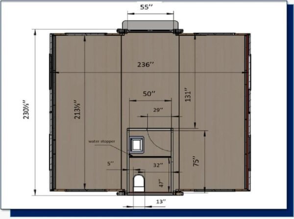 Mobiler Wohncontainer / Luxus-Tiny-Haus 19 Fuß x 20 Fuß