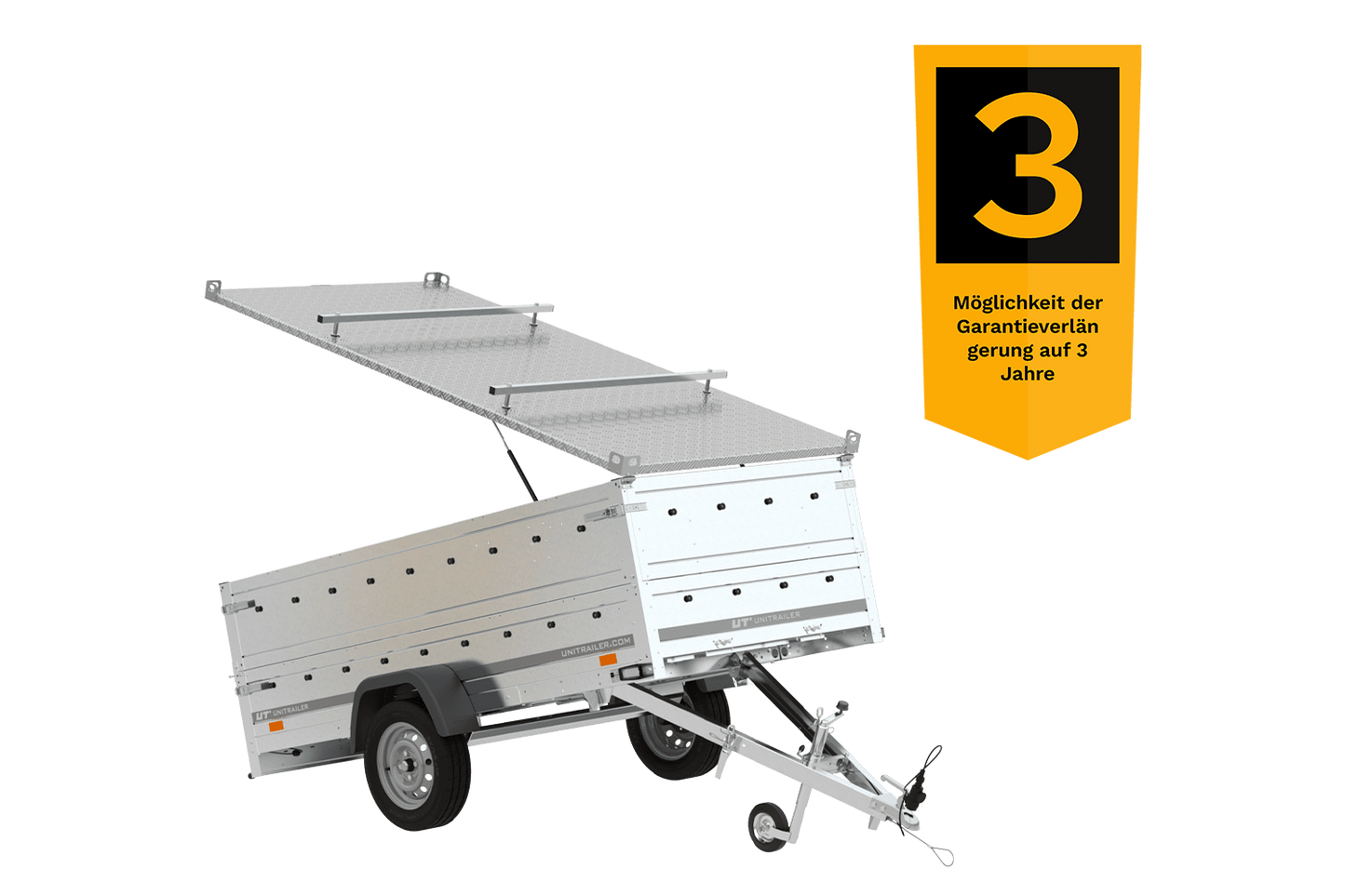 Anhänger GARDEN TRAILER 264 KIPP mit Bordwandaufsatz und Aludeckel
