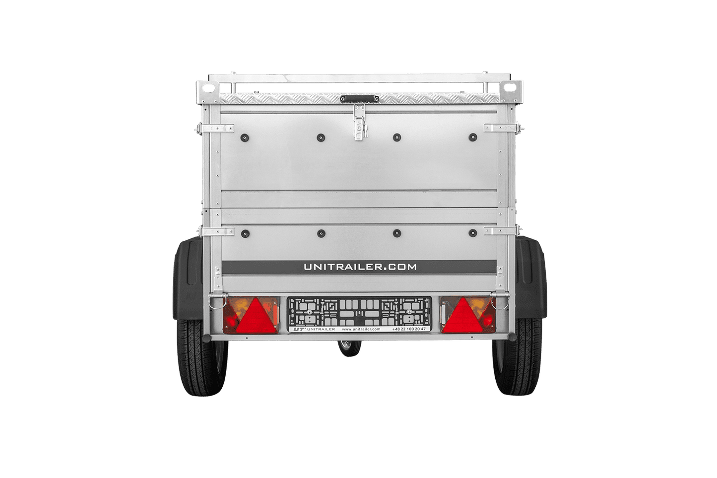 Einachsanhänger 150x106 UNITRAILER GARDEN 150 KIPP mit BIS-Seitenwänden und Aluminiumabdeckung