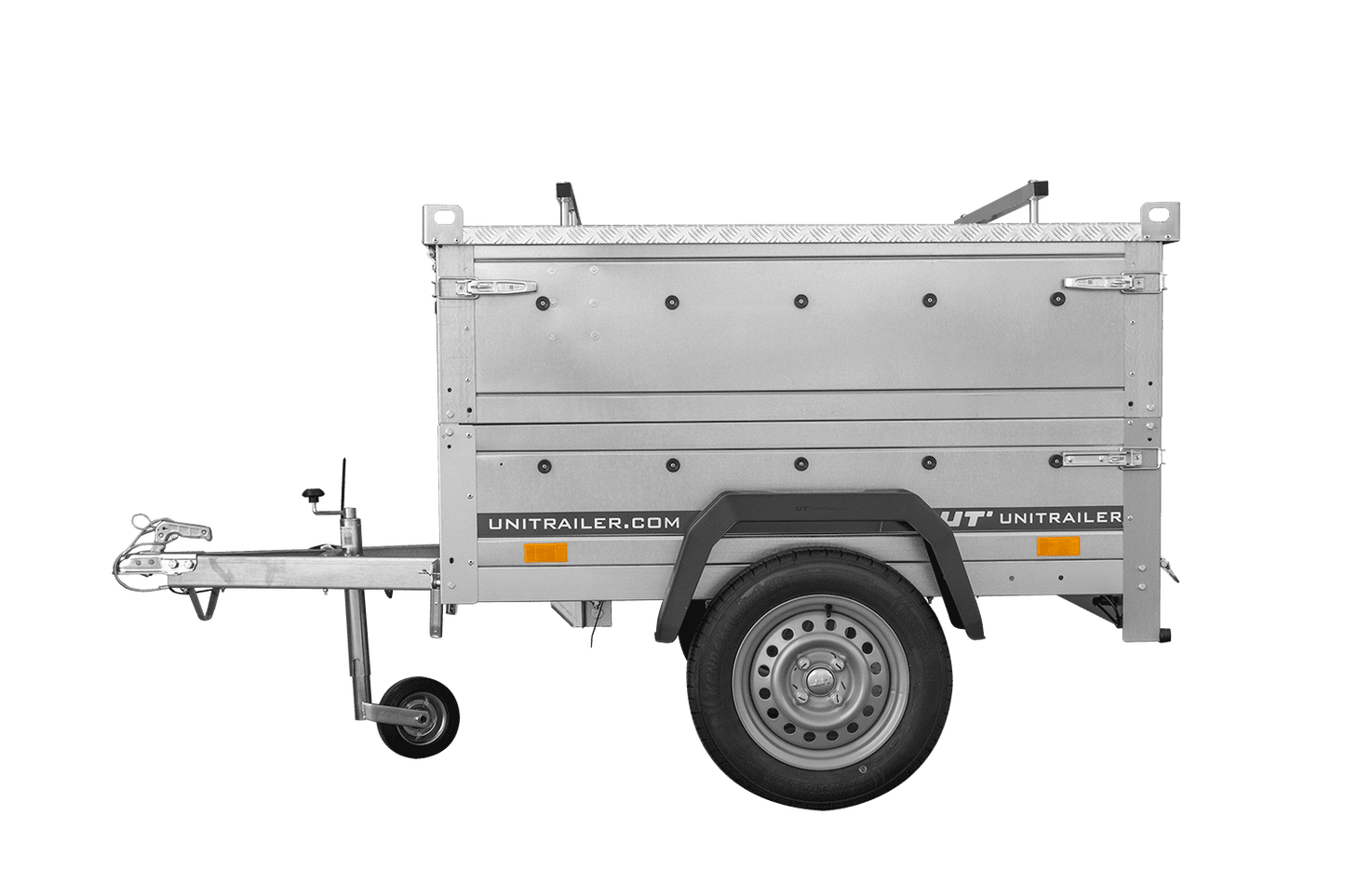 Einachsanhänger 150x106 UNITRAILER GARDEN 150 KIPP mit BIS-Seitenwänden und Aluminiumabdeckung