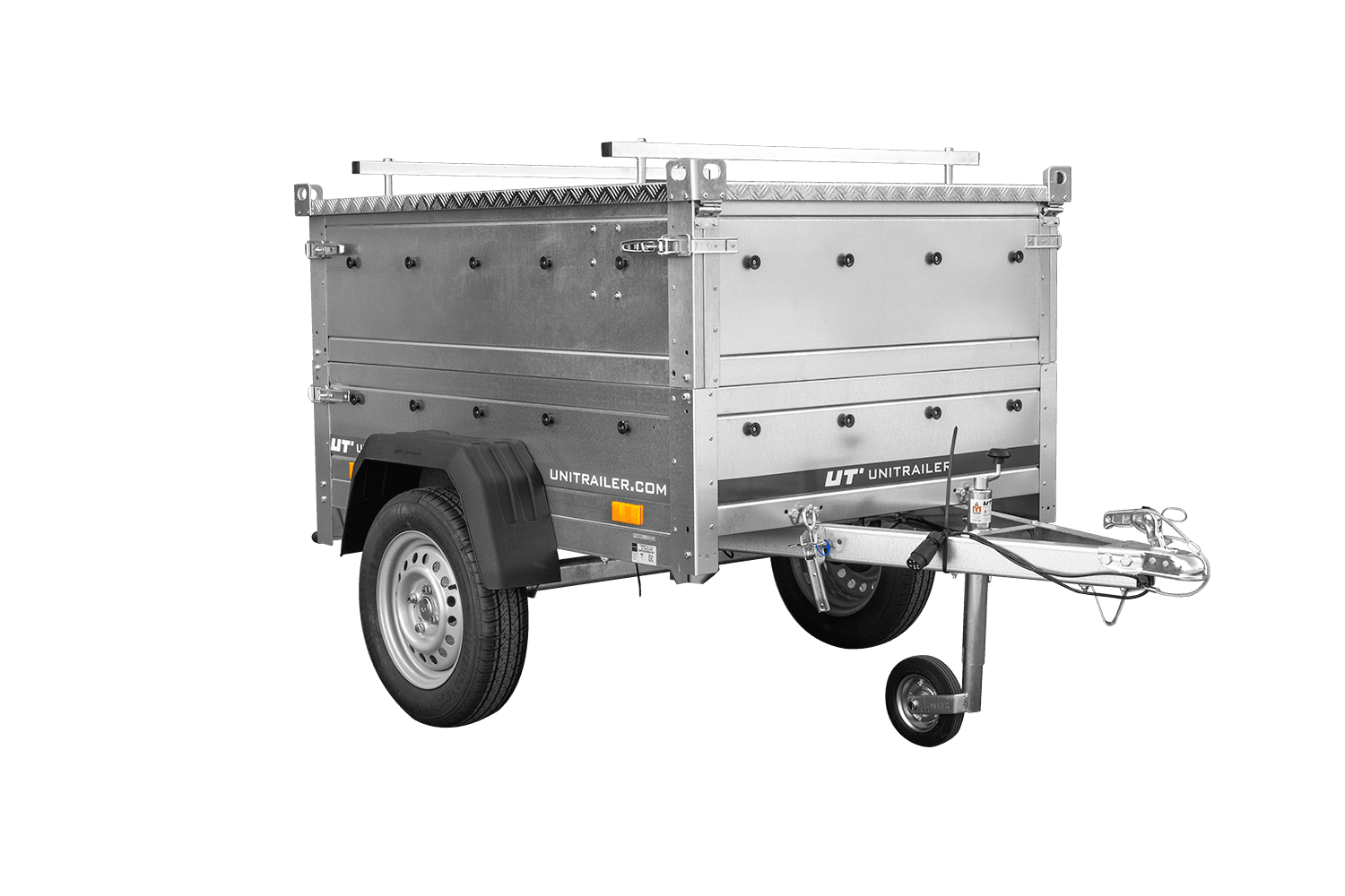 Einachsanhänger 150x106 UNITRAILER GARDEN 150 KIPP mit BIS-Seitenwänden und Aluminiumabdeckung