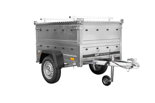Einachsanhänger 150x106 UNITRAILER GARDEN 150 KIPP mit BIS-Seitenwänden und Aluminiumabdeckung