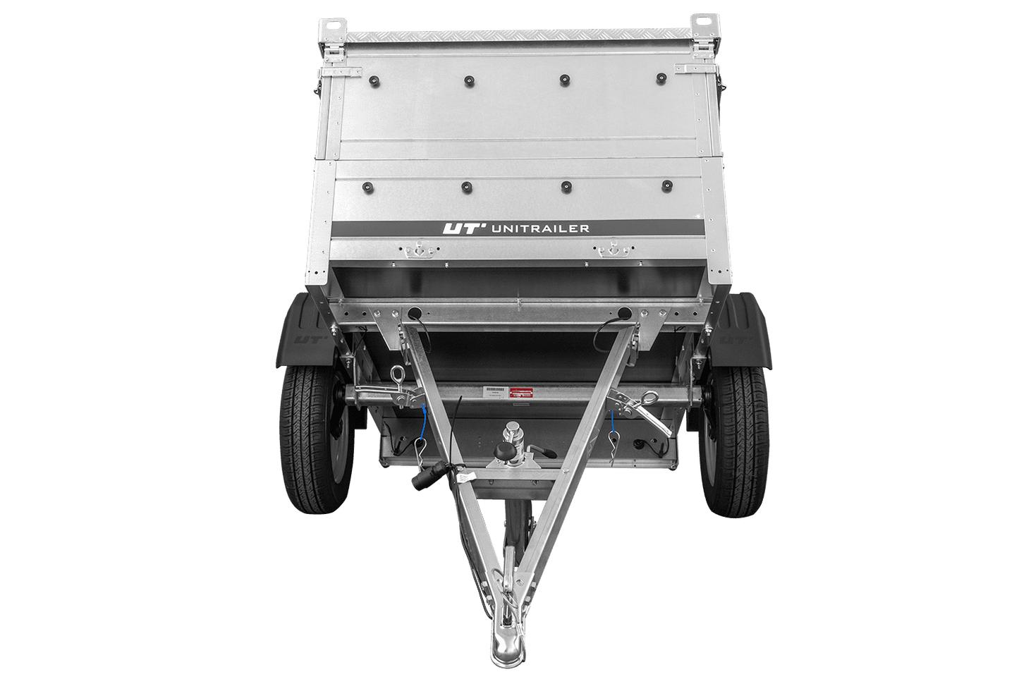 Einachsanhänger 150x106 UNITRAILER GARDEN 150 KIPP mit BIS-Seitenwänden und Aluminiumabdeckung