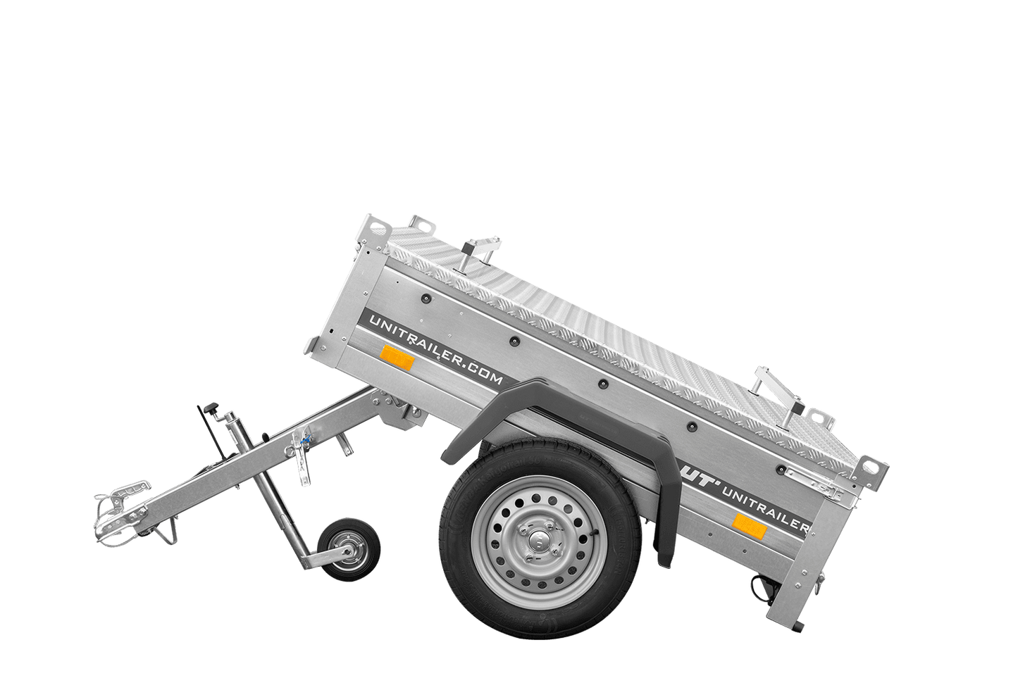 Einachsanhänger 750 kg 150x106 Garden Trailer 150 KIPP mit Alu-Deckel
