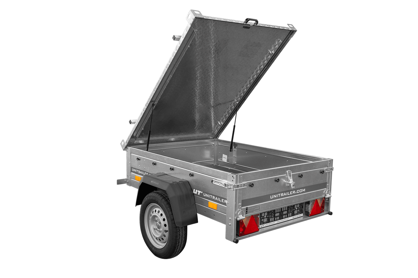 Einachsanhänger 750 kg 150x106 Garden Trailer 150 KIPP mit Alu-Deckel