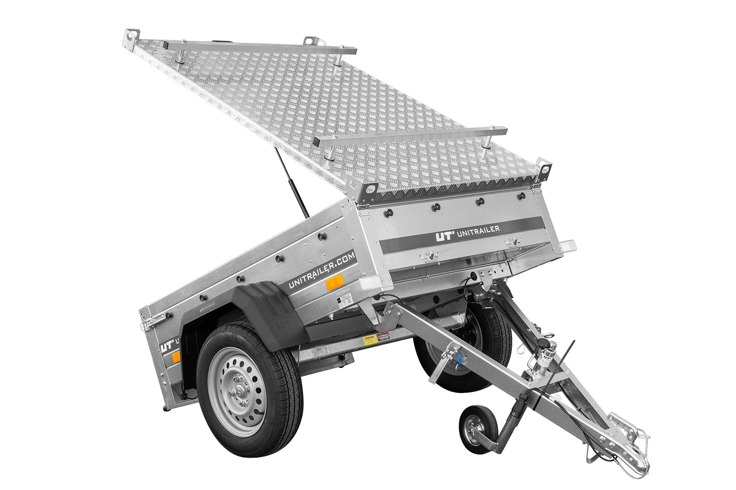 Einachsanhänger 750 kg 150x106 Garden Trailer 150 KIPP mit Alu-Deckel