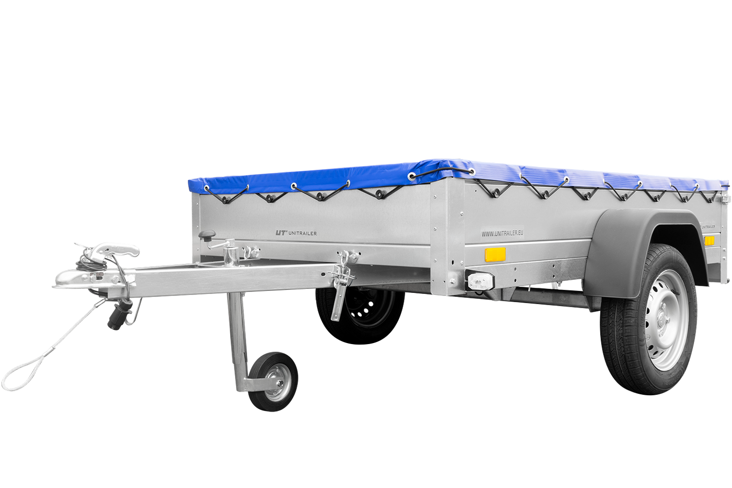 Garden Trailer 201 KIPP mit Flachplane, Stützrad und Planenträgern