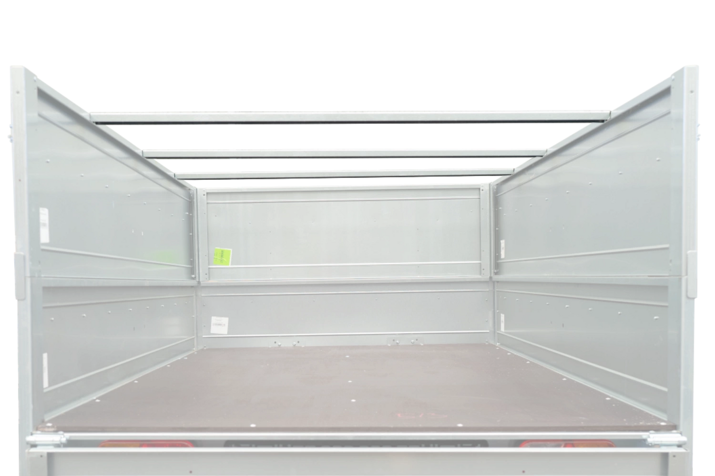 GARDEN TRAILER 264/2 KIPP MIT STÜTZRAD, GRAUE FLACHPLANE UND PLANENTRÄGER