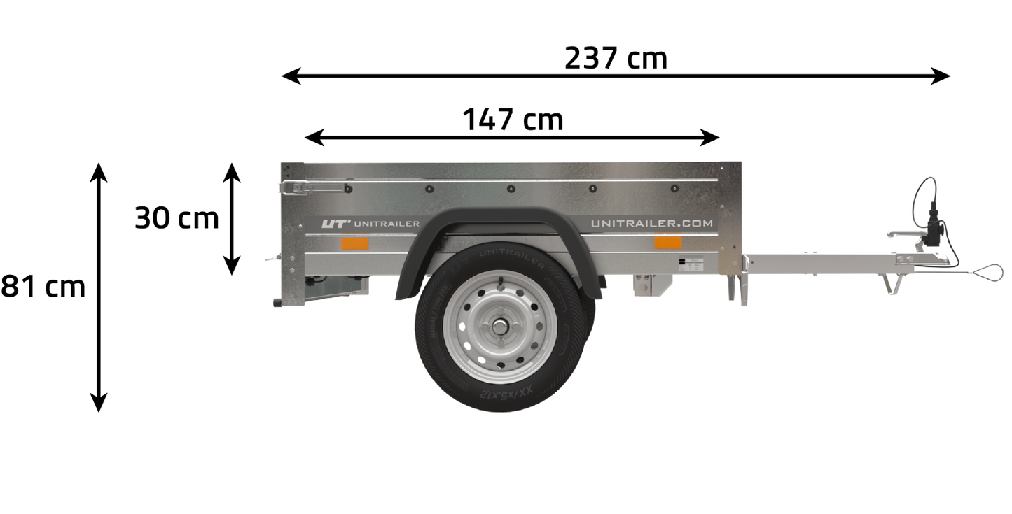 Kleiner Anhänger Garden Trailer 150 KIPP 150x106 cm 750kg