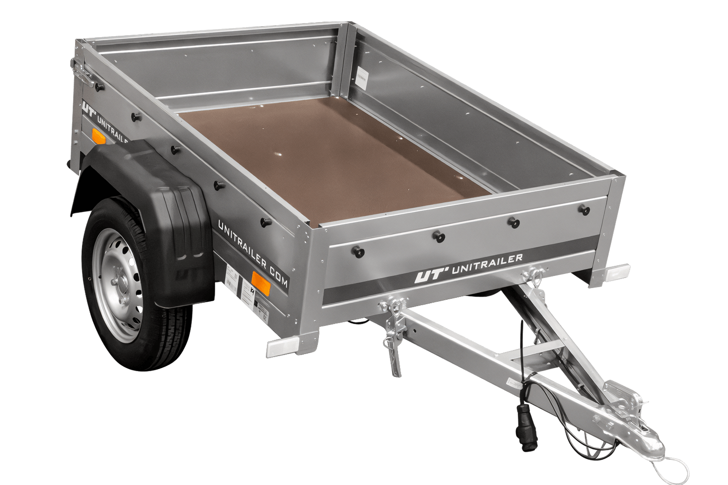 Einachsanhänger 150x106 UNITRAILER GARDEN 150 KIPP mit BIS-Seitenwänden und Aluminiumabdeckung