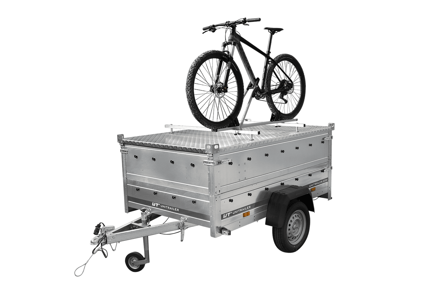 Leichter Anhänger 200x125 UNITRAILER GARDEN 201 KIPP mit BIS-Seitenwänden und Aluminiumabdeckung