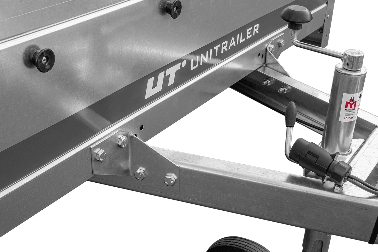 Unitrailer GARDEN TRAILER 230 FD Pkw-Anhänger mit Stützrad, zusätzlichen Bordwänden und blauer Plane