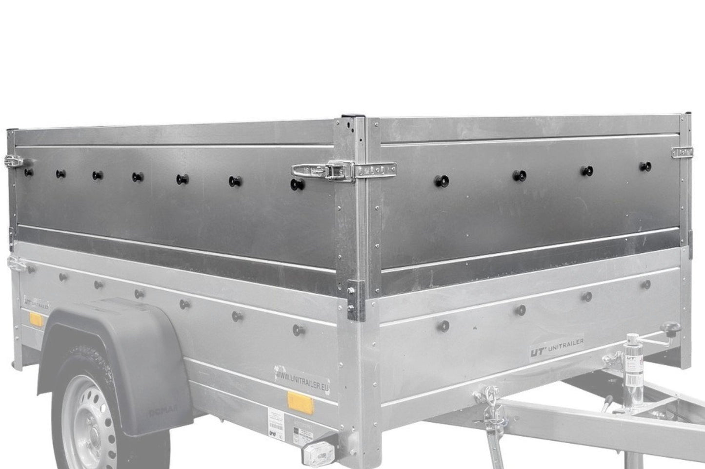 Einachsanhänger 150x106 UNITRAILER GARDEN 150 KIPP mit BIS-Seitenwänden und Aluminiumabdeckung