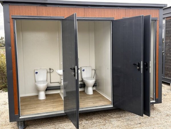 Sanitärcontainer-Toilettenpavillon mit Dreifachkabine