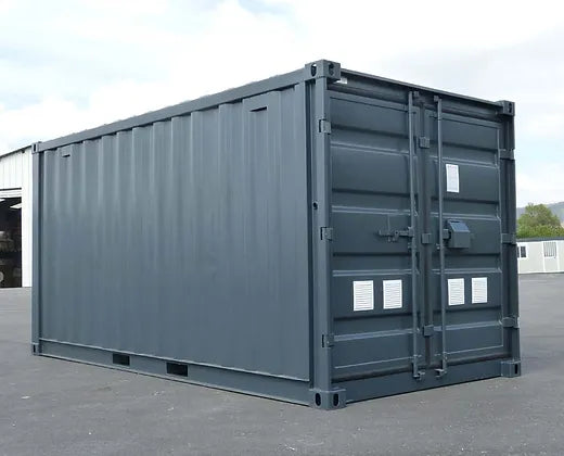 15 Fuß Container mit Elektroinstallation, Lüftungsgittern und Schlüsselschloss