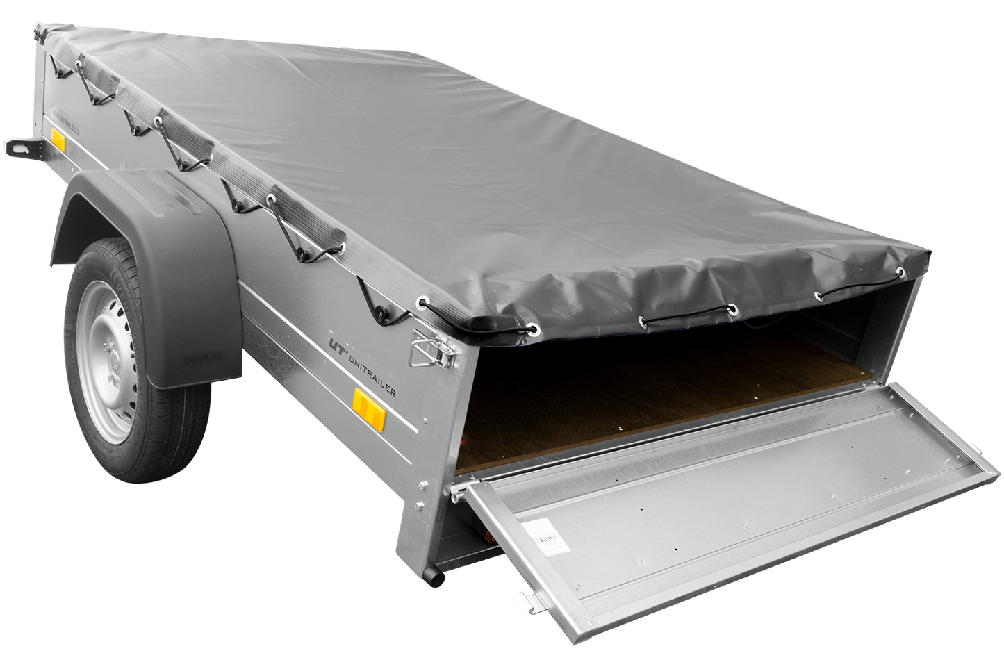 Anhänger für Pkws Garden Trailer 201 KIPP 200x125 cm 750 kg [mit Flachplane, Stützrad und Flachplaneträger]