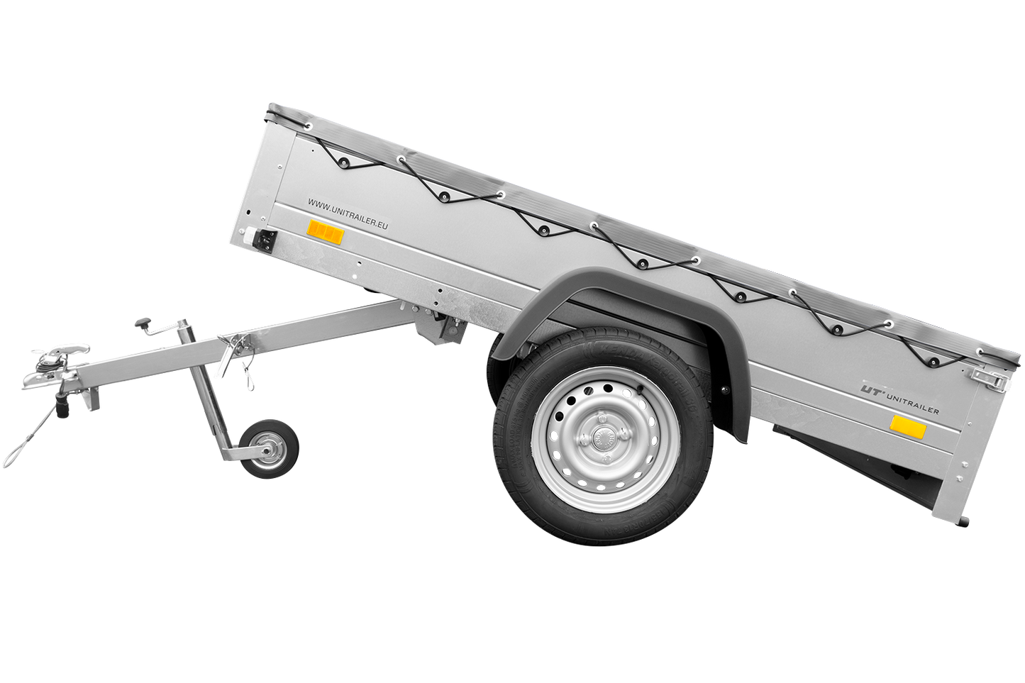 Anhänger für Pkws Garden Trailer 201 KIPP 200x125 cm 750 kg [mit Flachplane, Stützrad und Flachplaneträger]