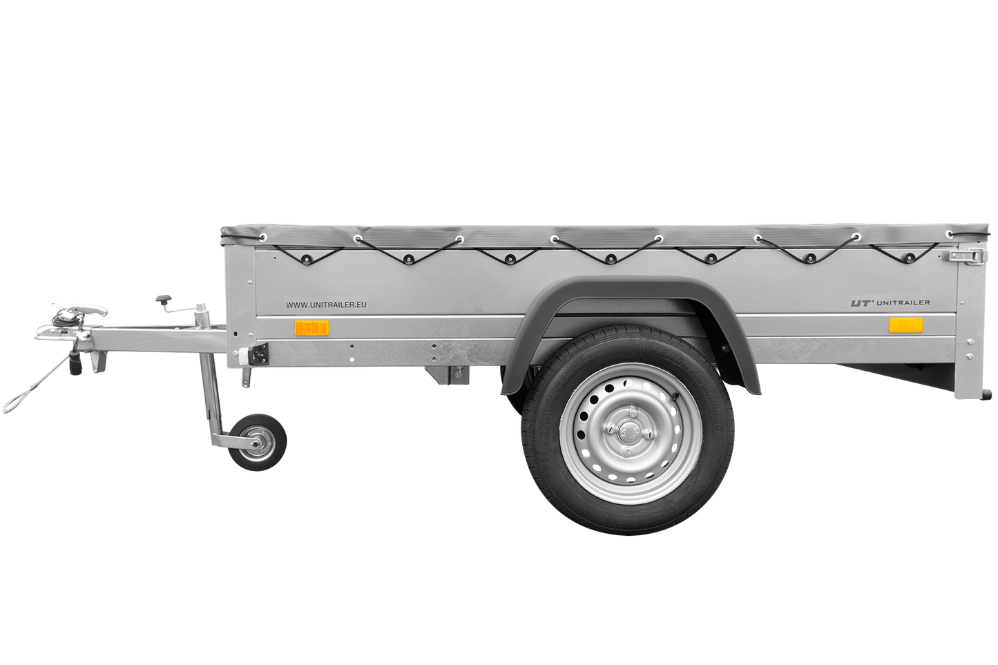Anhänger für Pkws Garden Trailer 201 KIPP 200x125 cm 750 kg [mit Flachplane, Stützrad und Flachplaneträger]