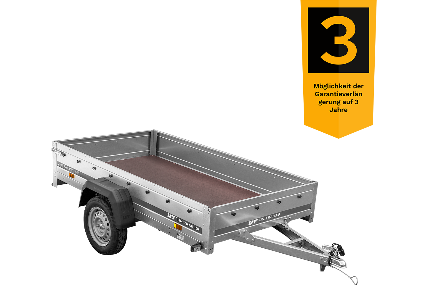Einachsanhänger Unitrailer Garden Trailer 230 FD 230 x 125 cm mit Starrdeichsel 750 KG