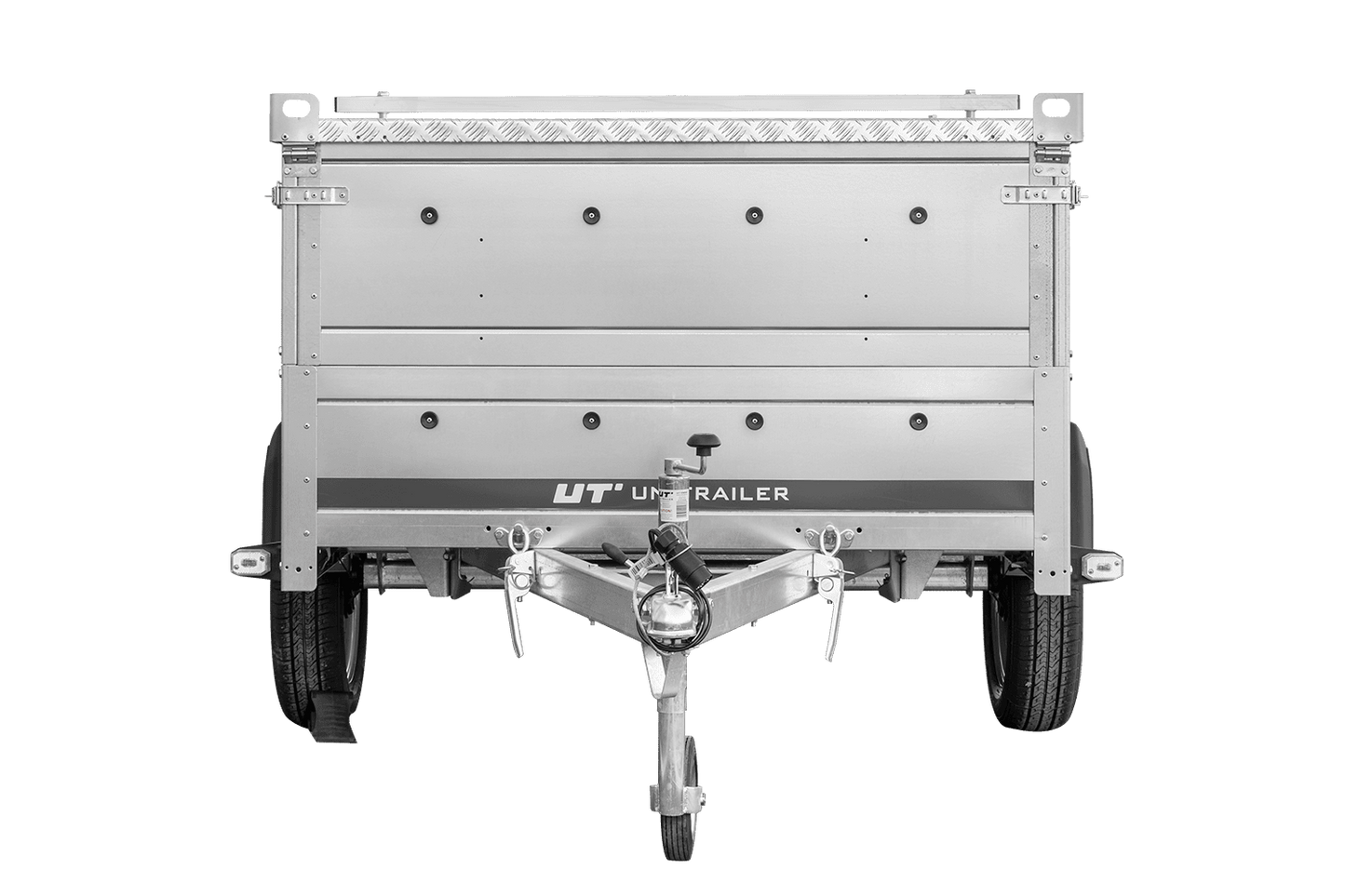 Einachsiger Anhänger 230x125 UNITRAILER GARDEN 230 KIPP mit Bordwandaufsatz und Aludeckel