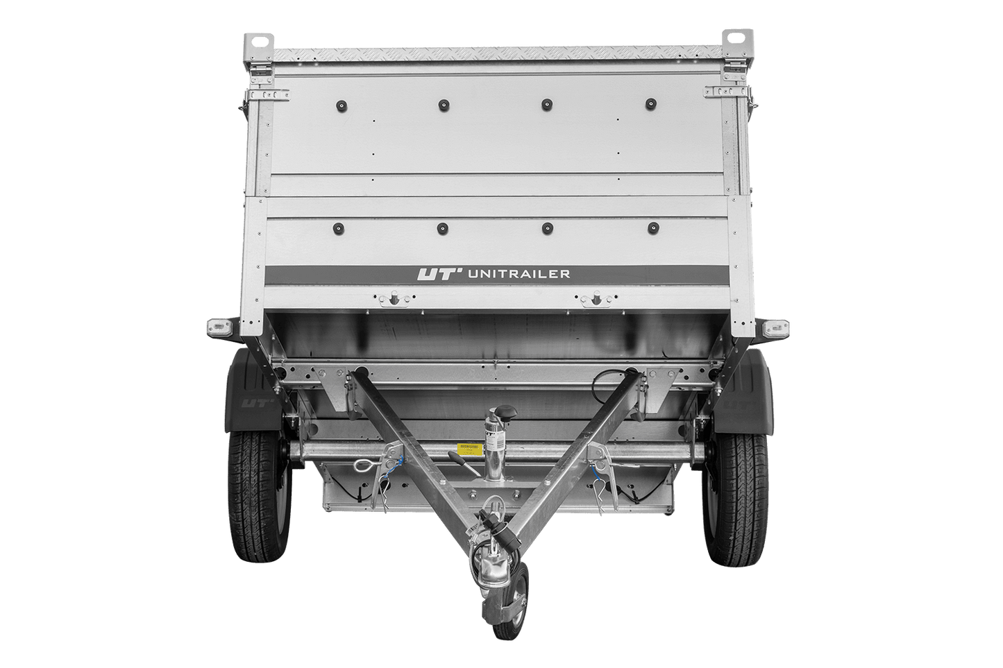 Einachsiger Anhänger 230x125 UNITRAILER GARDEN 230 KIPP mit Bordwandaufsatz und Aludeckel