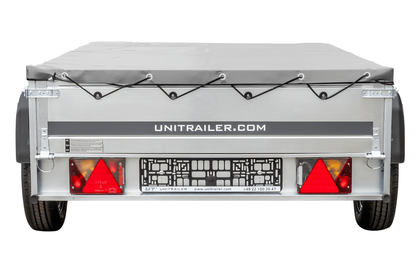 Kipper Pkw Anhänger Garden Trailer 230 KIPP [230 cm x 125 cm] mit Flachplane, Stützrad und Planenträger