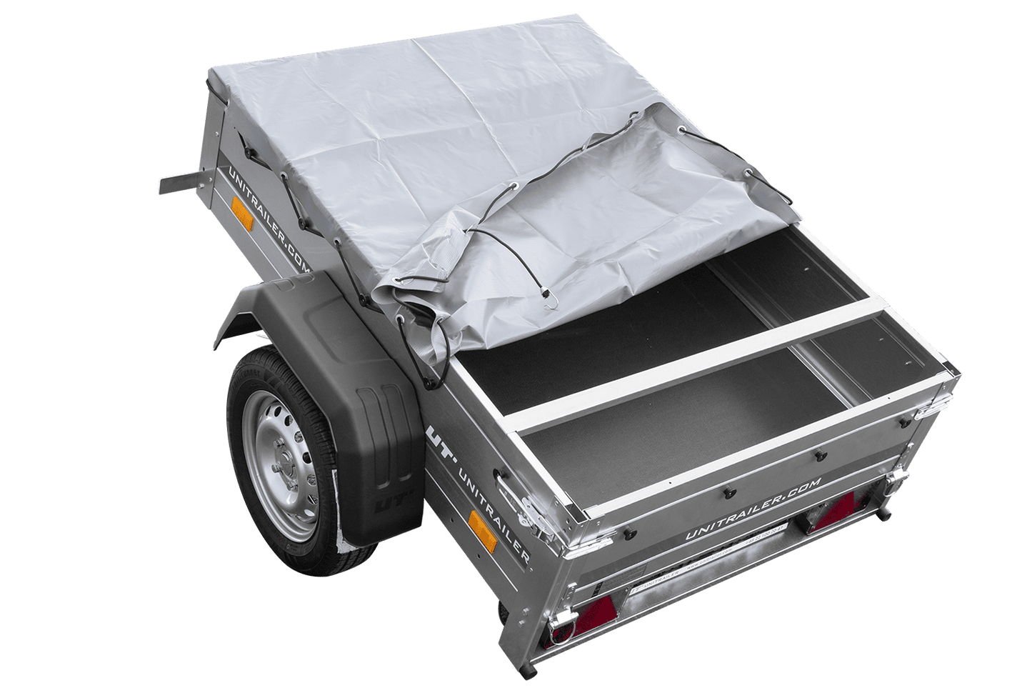 Kleinanhänger für Pkw Garden Trailer 150 KIPP 150x106 cm 750 kg [mit Flachplane, Planenträgern, Stützrad]