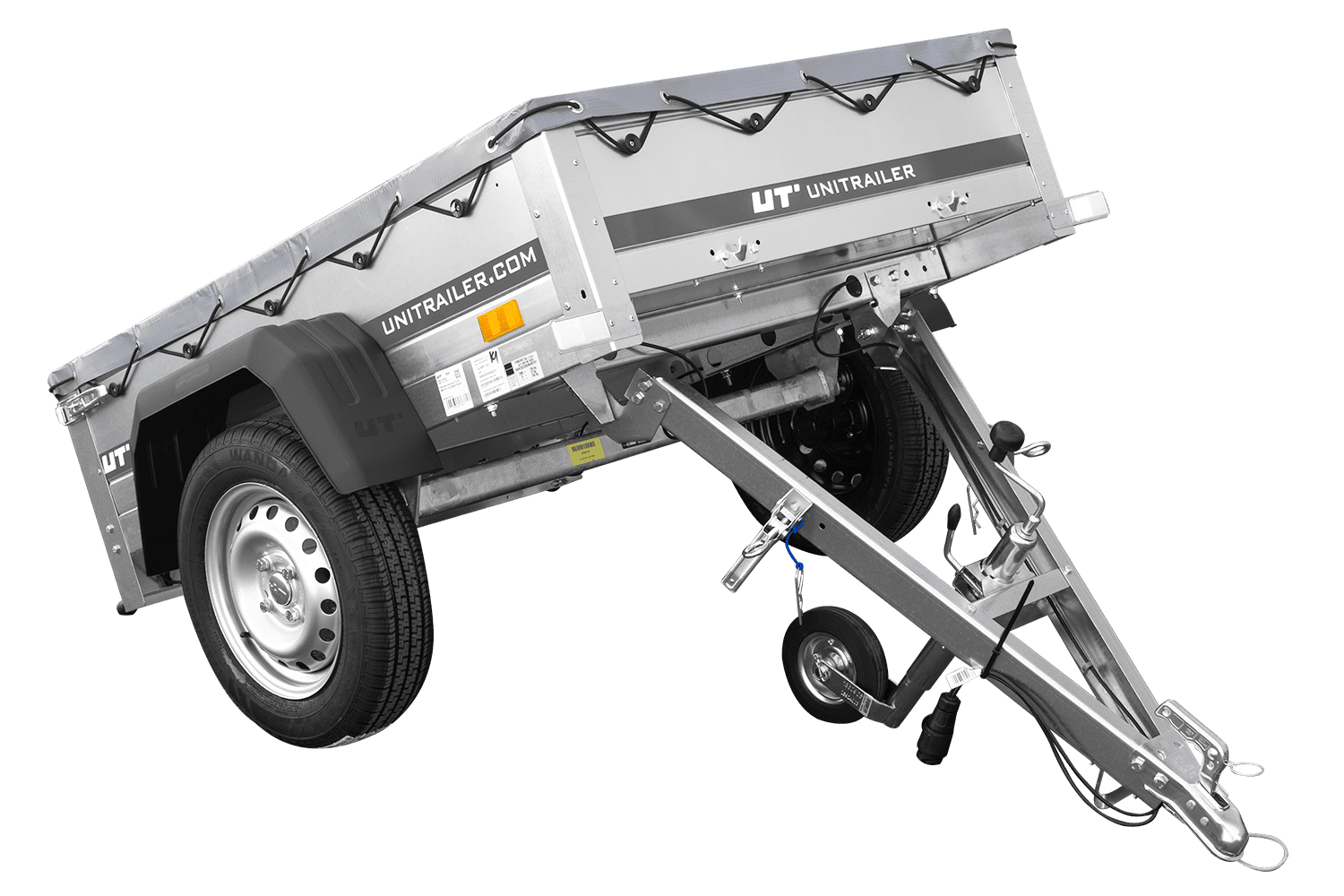 Kleinanhänger für Pkw Garden Trailer 150 KIPP 150x106 cm 750 kg [mit Flachplane, Planenträgern, Stützrad]