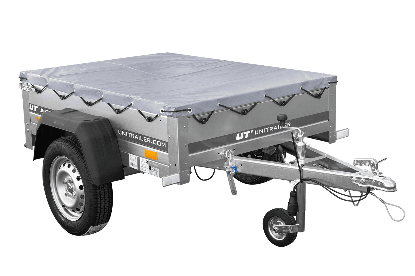 Kleinanhänger für Pkw Garden Trailer 150 KIPP 150x106 cm 750 kg [mit Flachplane, Planenträgern, Stützrad]