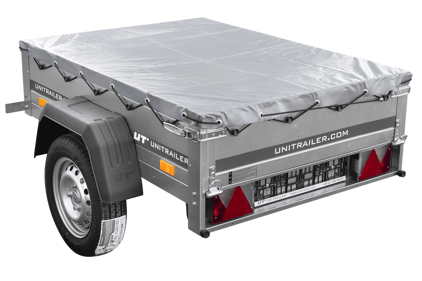 Kleinanhänger für Pkw Garden Trailer 150 KIPP 150x106 cm 750 kg [mit Flachplane, Planenträgern, Stützrad]