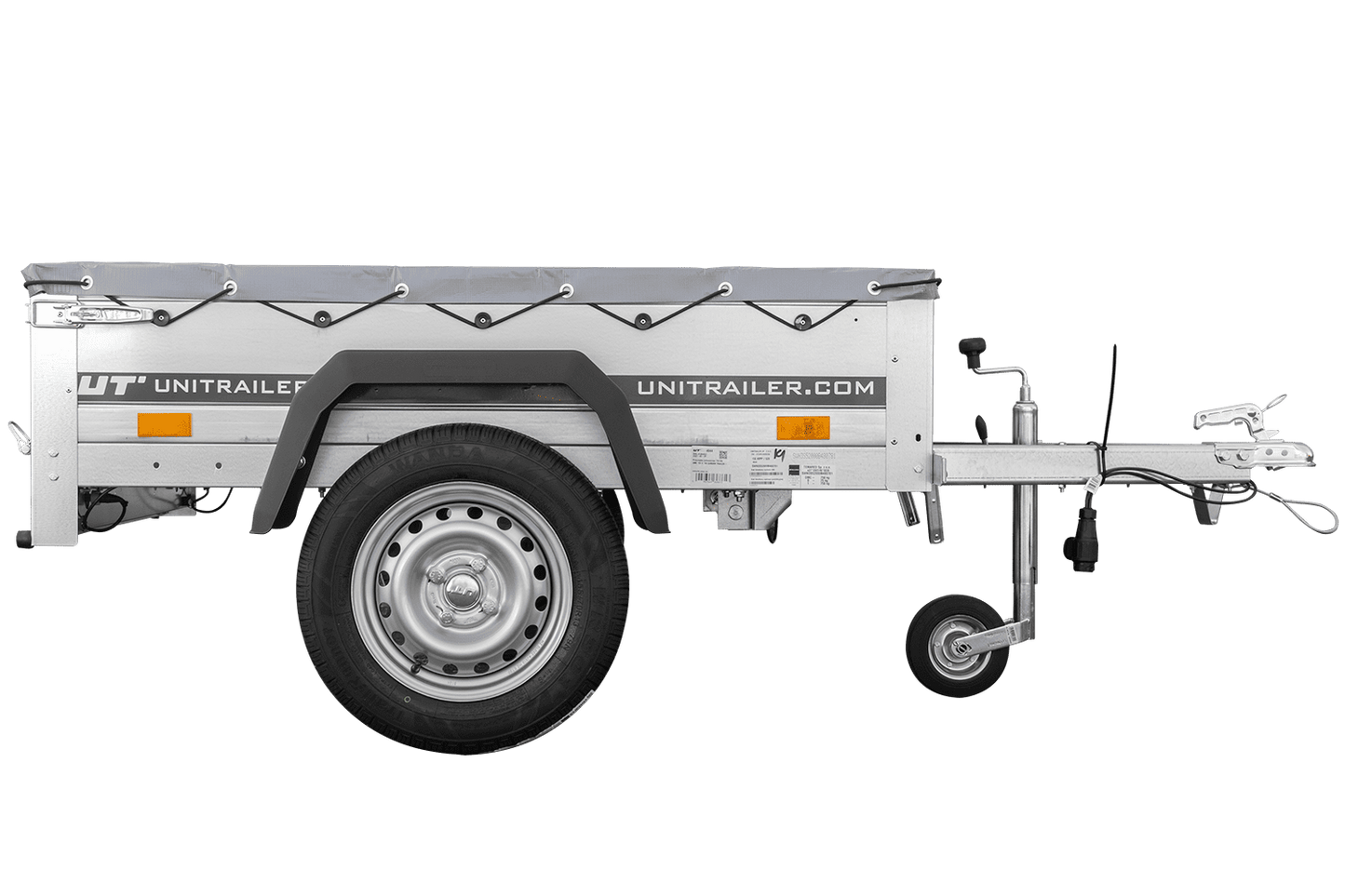 Kleinanhänger für Pkw Garden Trailer 150 KIPP 150x106 cm 750 kg [mit Flachplane, Planenträgern, Stützrad]