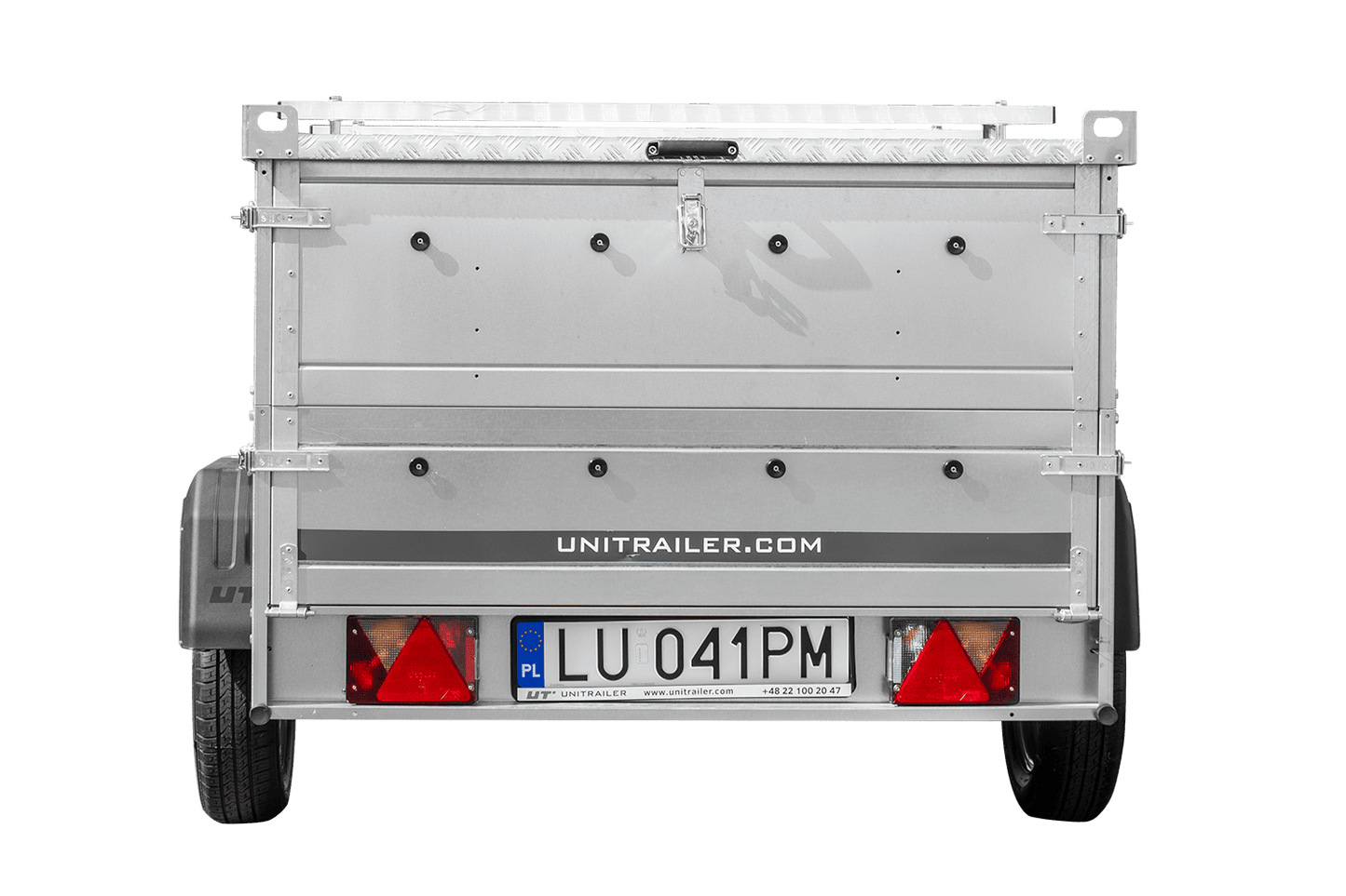 Leichter Anhänger 200x125 UNITRAILER GARDEN 201 KIPP mit BIS-Seitenwänden und Aluminiumabdeckung