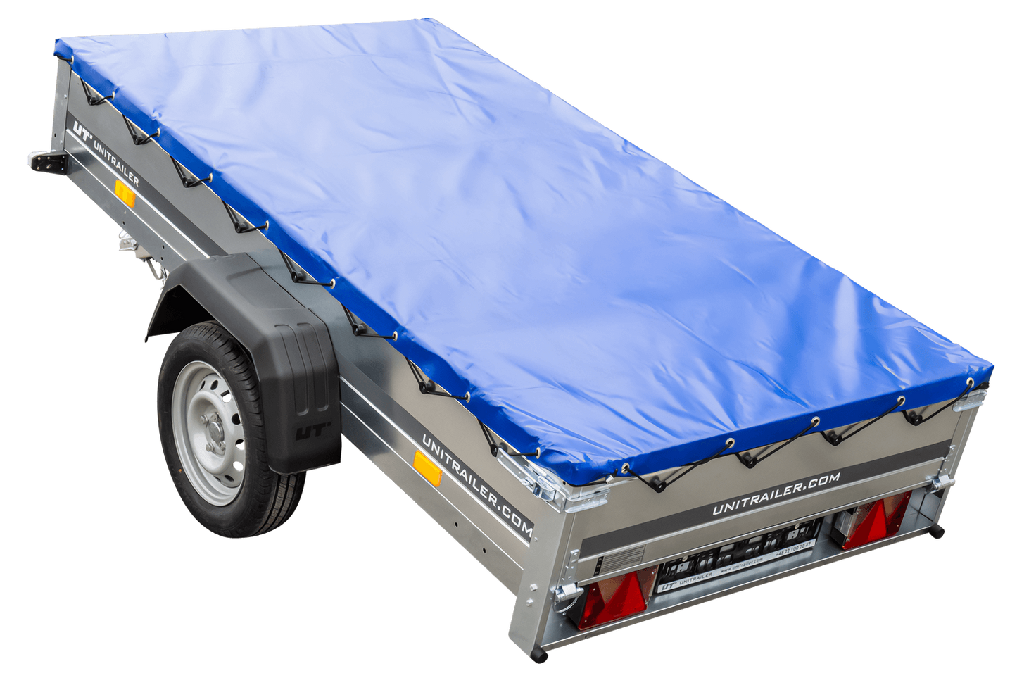 Pkw-Kippanhänger Garden Trailer 230 KIPP [230 cm x 125 cm] mit Flachplane, Stützrad und Planenträger
