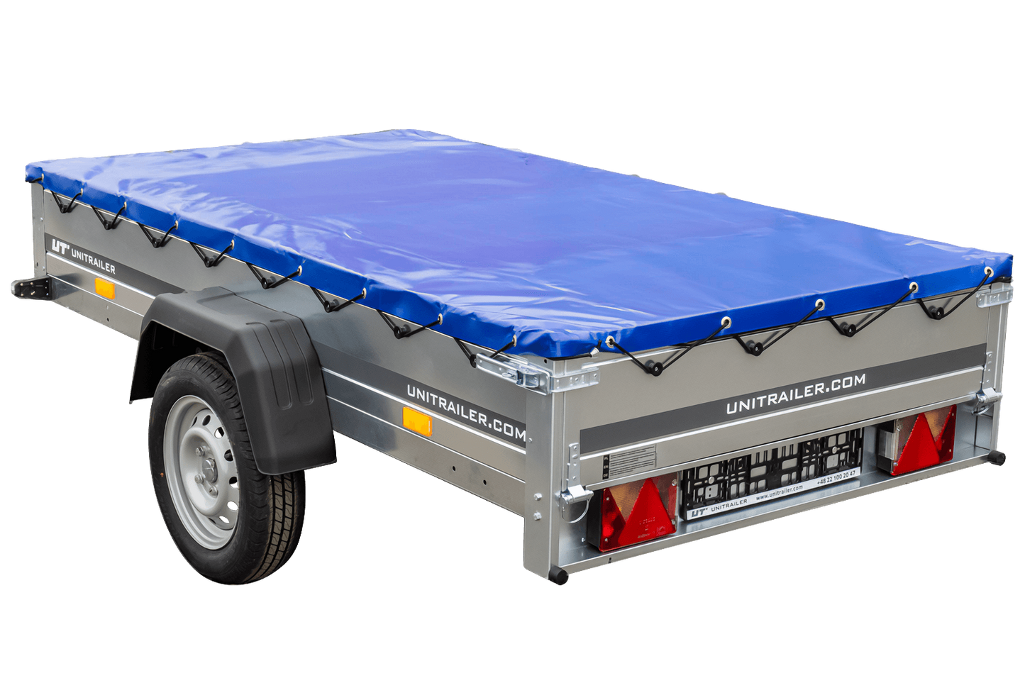 Pkw-Kippanhänger Garden Trailer 230 KIPP [230 cm x 125 cm] mit Flachplane, Stützrad und Planenträger