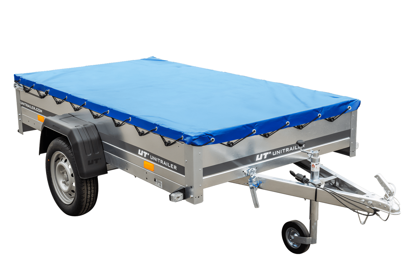 Pkw-Kippanhänger Garden Trailer 230 KIPP [230 cm x 125 cm] mit Flachplane, Stützrad und Planenträger