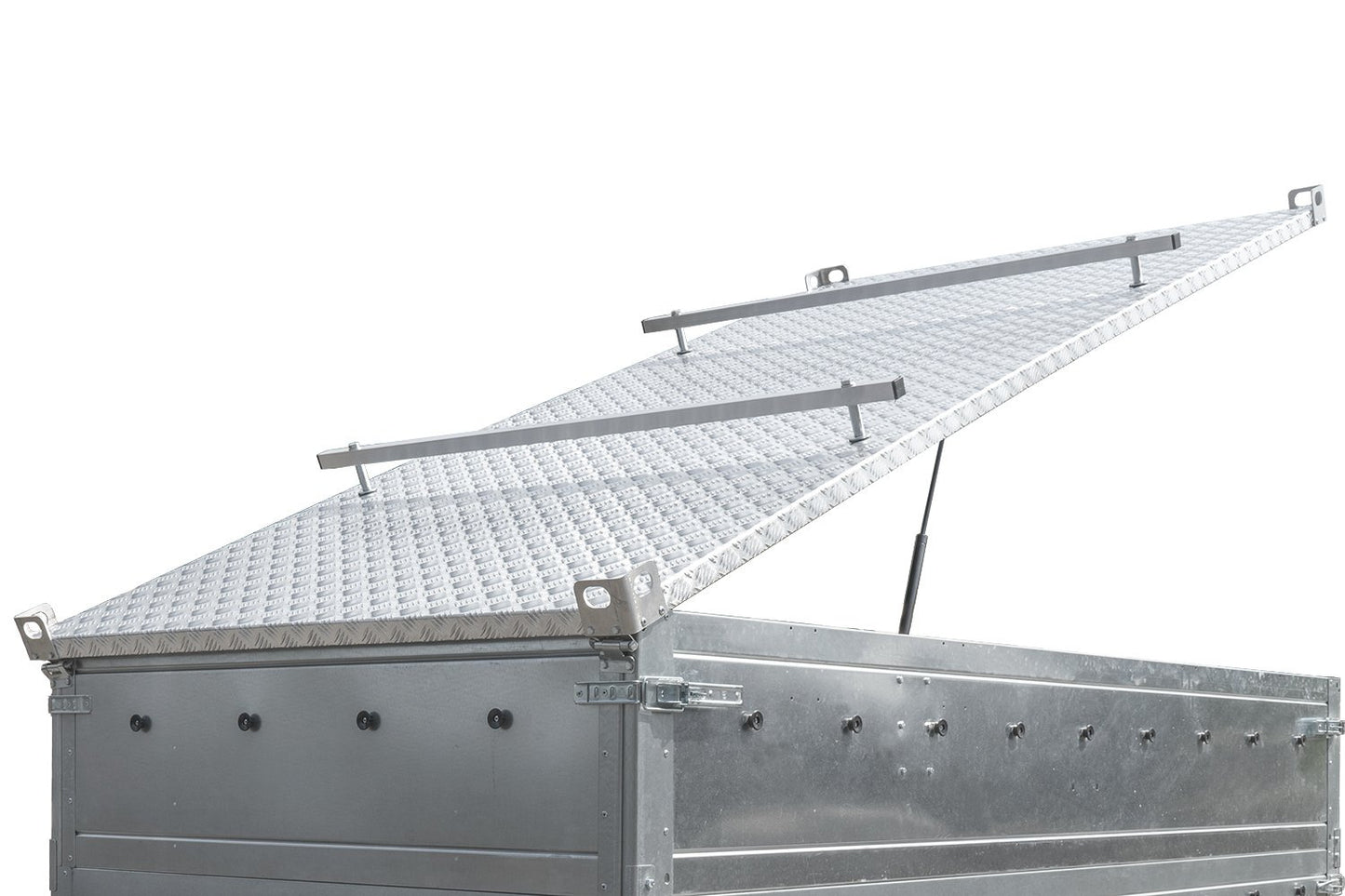 Einachsiger Anhänger 230x125 UNITRAILER GARDEN 230 KIPP mit Bordwandaufsatz und Aludeckel